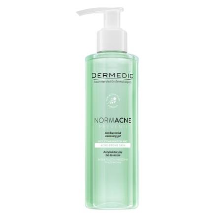 Dermedic Gel rửa mặt kháng khuẩn cho da dầu mụn Normacne Preventi Antibacterial 500ml
