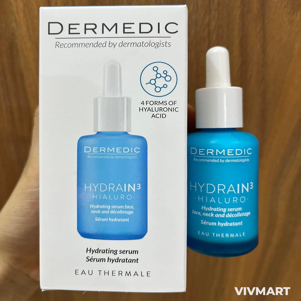 Dermedic Hydrain3 Hialuro - Serum cấp ẩm dành cho da khô mất nước 30ml