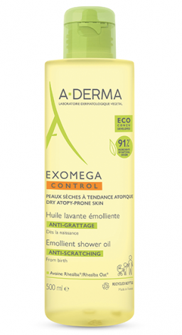 Aderma Exomega control Emollient shower oil 200ml