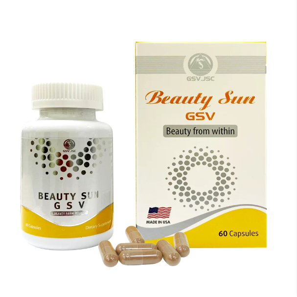 BEAUTY SUN GSV – Thực phẩm bảo vệ sức khỏe và hỗ trợ chống oxy hóa hộp 30 viên