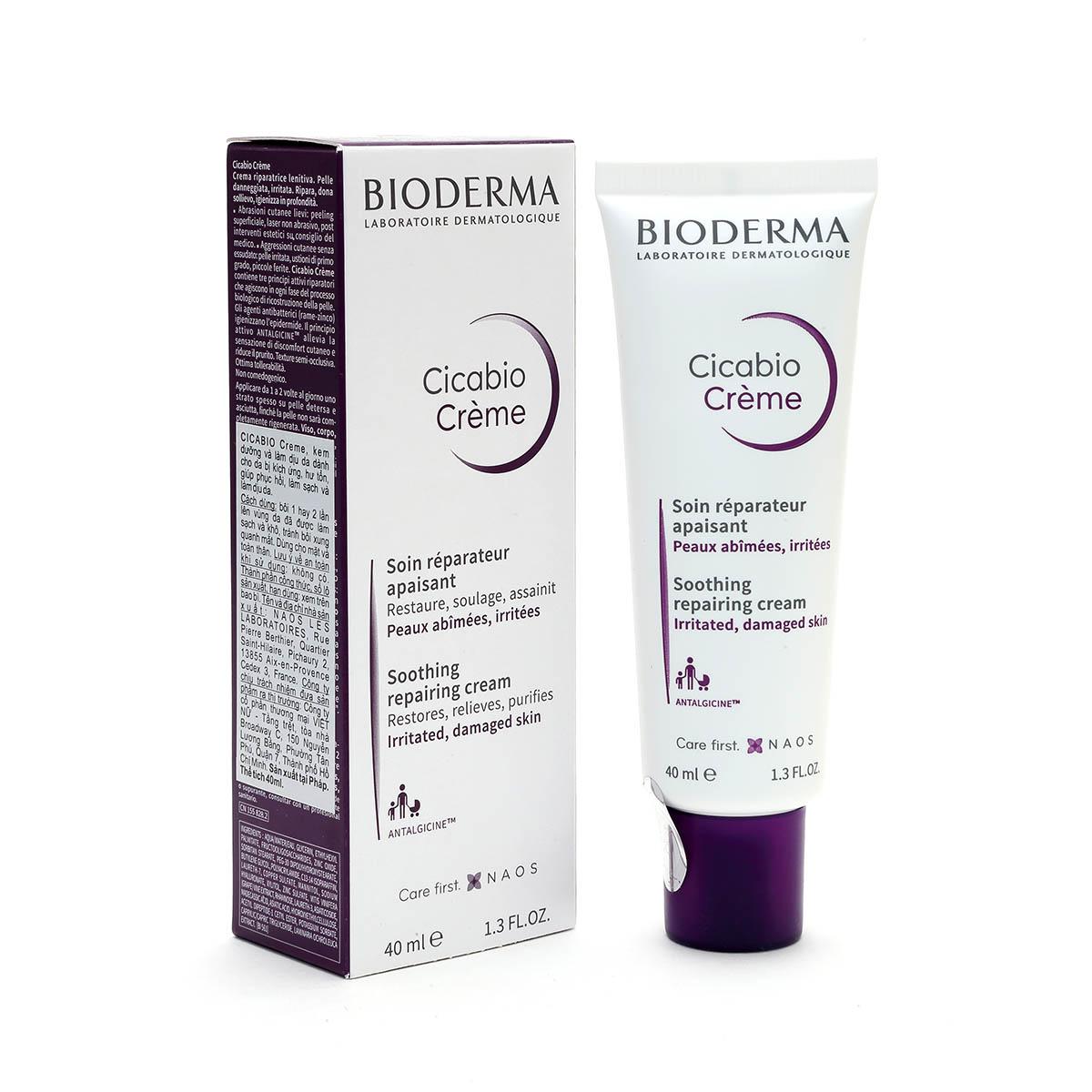 Bioderma Kem Dưỡng Phục Hồi Da Cicabio Tím 40ml
