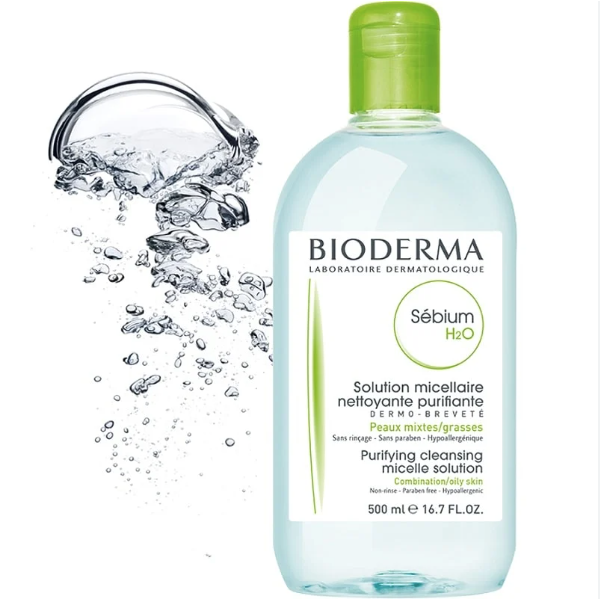 Bioderma nước tẩy trang cho da dầu và hỗn hợp 500ml (Xanh)
